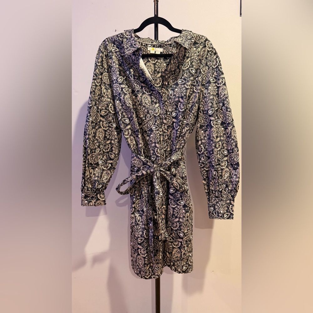 Boden Black and Cream Paisley Dress